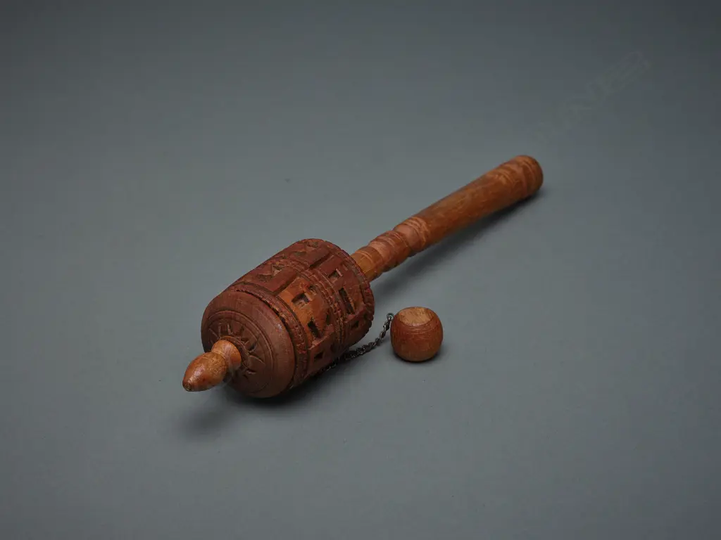 wooden hand prayer reel - Tibet/Nepal?, Image 1++
